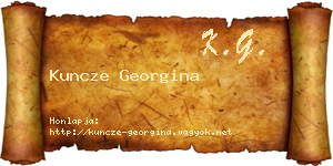 Kuncze Georgina névjegykártya